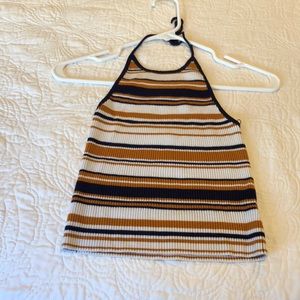 Striped halter top